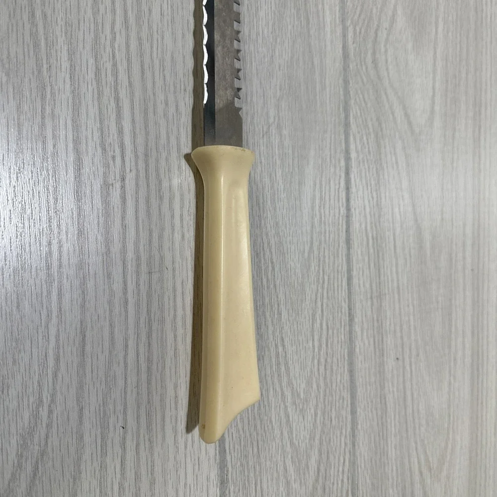Quikut Quikkle USA Stainless Double Sided Blade Carving /‎ Bread Knife Vintage